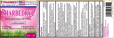 Pharbedryl 50mg Capsule Product Label